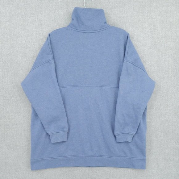 Old Navy Sweater Mens Extra Large Blue Long Sleeve 1/2 Zip Mock Neck Pockets - Picture 5 of 10